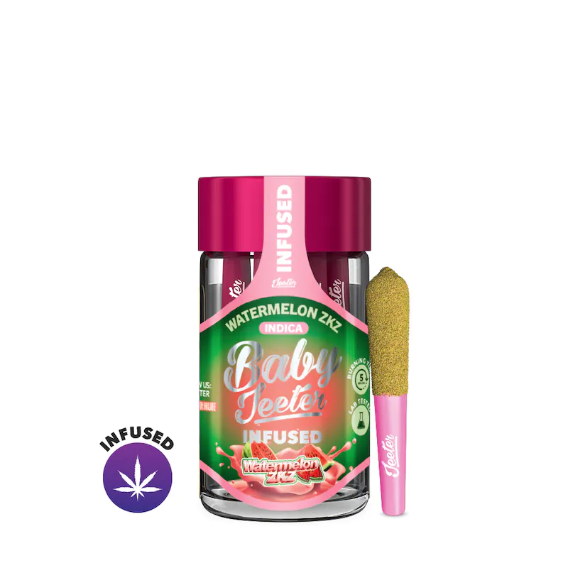 JEETER | Baby Jeeters Watermelon Zkittlez – 5 Pack Infused Prerolls (0.5g each)